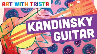 Kandinsky Inspired Guitars Art Tutorial  Art With Trista [upl. by Alrahs]