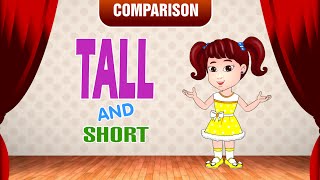 Tall and Short  Comparison for Kids  Learn PreSchool Concepts with Siya  Part 4 [upl. by Kirimia]