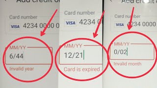 Fix MmYY Card Debit is expired month amp Year problem solve  Play Store amp Other [upl. by Manville]