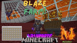 einfache Blaze Farm für viele Blaze rods Lohenruten Minecraft 121 neues Update [upl. by Eniamsaj199]