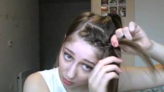 Quick amp Easy French Braid for fringeBangs tutorial short thin fine hair [upl. by Aid901]