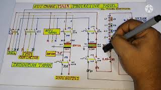 Eot Crane ka Protective Panel 230v Controlling Connection  Electric Crane ka Controlling Wiring [upl. by Neelav371]