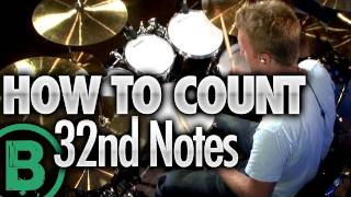 How To Count 32nd Notes  Beginner Drum Lessons [upl. by Jenei]