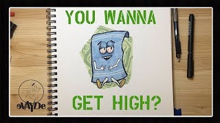 WATCH ME DRAW  TOWELIE FROM SOUTH PARK  INK AND PAPER  EVAYDE [upl. by Sisxela]