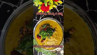 ಕರಿಬೇವಿನ ಚಟ್ನಿcurry leaves chutney recipe shorts viral trending youtubeshorts chutney [upl. by Annauqahs203]