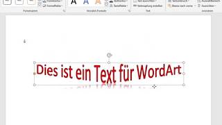 Word  Text mit WordArt gestalten [upl. by Canfield39]