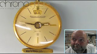 Gorgeous Jaeger LeCoultre JLC alarm desk clock Uncut Live stream [upl. by Iturk156]