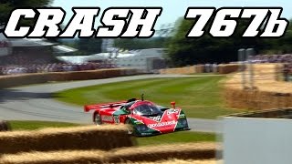 CRASH Mazda 767b at Goodwood FOS 2015 [upl. by Seuguh294]