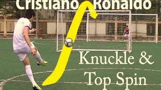 Cristiano Ronaldo amp Gareth Bale Longshot Knuckleball Tutorial  How to shoot a Knuckle Ball [upl. by Nire]