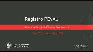 Registro para las Pruebas de Acceso yo Pruebas de Admisión en la Universidad de Granada [upl. by Eendyc]