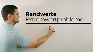 Randwerte speziell bei Extremwertproblemen Optimierungsaufgaben  Mathe by Daniel Jung [upl. by Idnar]