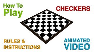 How To Play Checkers  Checkers Rules and Instructions  Learn Rules of Checkers [upl. by Annid]