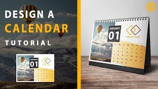 How to Create a Calendar  Desk calendar  Adobe Illustrator Tutorial [upl. by Cruce]