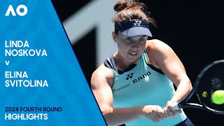 Linda Noskova v Elina Svitolina Highlights  Australian Open 2024 Fourth Round [upl. by Welford]