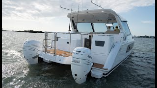 Aquila 36  premiere visite dun catamaran a moteur tres innovant [upl. by Darrin866]