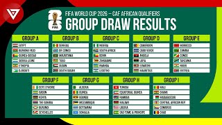 Group Draw Results FIFA World Cup 2026 CAF African Qualifiers  Preliminary Round [upl. by Anairol]