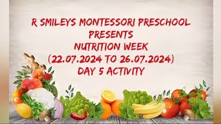 Nutrition Week  Day 5 Activity  RSM PRESCHOOL [upl. by Luana28]