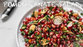 Salad For Perfect Health Pomegranate Salad Recipe Veganvegetables only [upl. by Ayom]