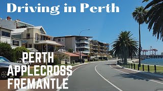 DRIVING IN PERTH  APPLECROSS  FREMANTLE  Western Australia 2021 [upl. by Regor]