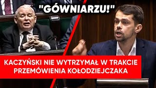 Kaczyński nie wytrzymał szarży Kołodziejczaka quotGówniarzuquot [upl. by Odracer]