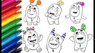 Coloring Pages ODDBODS How to paint with Watercolor Markers  Color Toys for Kids [upl. by Polivy]