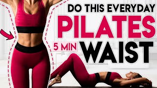 SLIM HOURGLASS WAIST PILATES WORKOUT 🔥 Burn Belly Fat amp Tone  5 min [upl. by Grayson]