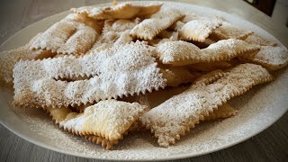 CHIACCHIERE ALLA PANNA croccanti e buonissime RICETTA FACILE E VELOCE anche con Bimby [upl. by Elad]