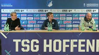 Pressekonferenz DFBPokal Viertelfinale TSG Hoffenheim  VfL Wolfsburg 06032024 [upl. by Samanthia439]