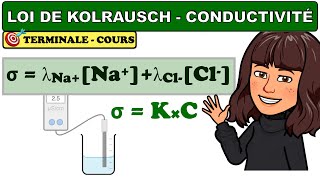 Conductivité dune solution  loi de Kolrausch  CHIMIE  TERMINALE [upl. by Nnyla]