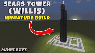 Minecraft How to Build a MINIATURE Sears Willis Tower 🏢  Skyscraper Tutorial [upl. by Nodlehs434]