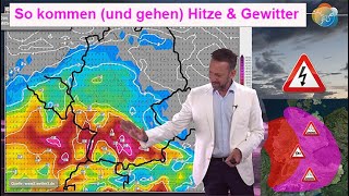 So kommen und gehen Hitze amp Gewitter in dieser Woche Mittelfrist GFS kühler ECMWF schwülheiß [upl. by Ahsiekar762]