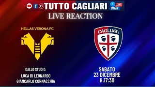 TUTTOCAGLIARI LIVE VERONACAGLIARI LIVE REACTION [upl. by Torbart]