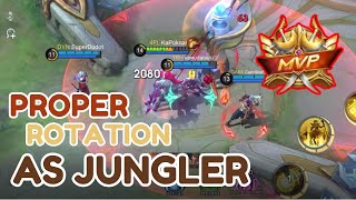 How To Rotate Properly In The Map As A Jungler  Mobile Legends  Gamplay 2024 [upl. by Ainadi]