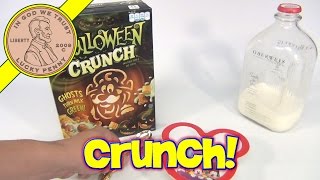 Capn Crunchs Halloween Crunch Cereal 2012 Quaker Oats  Ghosts Turn Milk Green [upl. by Topper199]