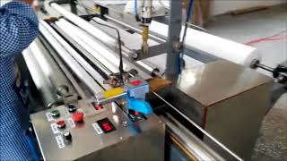 Gauze Bandage Rolling amp Rewinding Machine with Rolling Paper [upl. by Lettig]