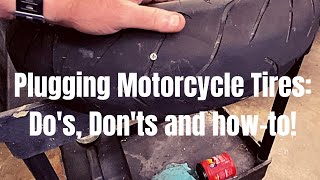 All about Plugging Motorcycle Tires [upl. by Macintosh]