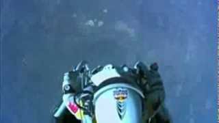 Felix Baumgartner jumping from the capsule WORLD RECORD [upl. by Akedijn958]