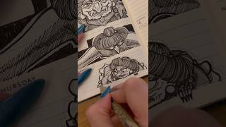 YubabaSpirited Away…inkdrawing drawingprocess spiritedaway yubaba inkartwork [upl. by Krisha917]