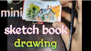 How to draw Mini sketch book artso helpful for beginnerslovely watercolor tutorial [upl. by Dex]