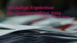 Vorläufige Ergebnisse der Gremienwahl 2019 [upl. by Isia]