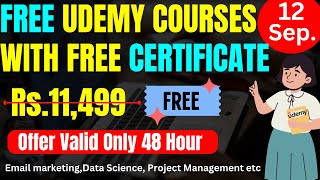 FREE UDEMY COURSES WITH FREE CERTIFICATE  Learn Trending Skills  Free Udemy Coupon For Students [upl. by Edahc]