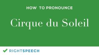 🔴 Cirque du Soleil  How to pronounce Cirque du Soleil [upl. by Adnot]