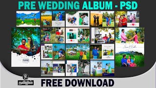 new pre wedding design pre wedding album design psd free download new pre wedding album design [upl. by Akihsar]