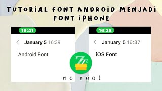 Tutorial Mengubah Font Android Menjadi Font iPhone No Root [upl. by Sirac293]