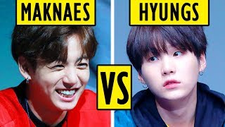 BTS Maknaes VS Hyungs [upl. by Yaj]