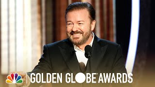 Ricky Gervais Monologue  2020 Golden Globes [upl. by Ecirtal607]