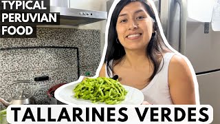 Authentic Peruvian Cuisine Cooking a Classic Peruvian Dish From Scratch Tallarines Verdes Recipe [upl. by Harneen72]