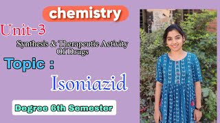 Isoniazid Drug  Chemistry  Synthesis amp Therapeutic Activity Of Drugs  BSc 6th Semester  UG  OU [upl. by Aileahcim]