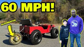 I Built a quotfree energyquot Alternator Powered Car for my Stepson His Mom Hates it [upl. by Row]