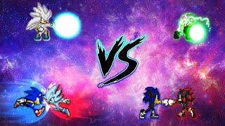 Sonic Shadow and Silver vs Nazo Seelkadoom and Aeon CPU [upl. by Haduj]